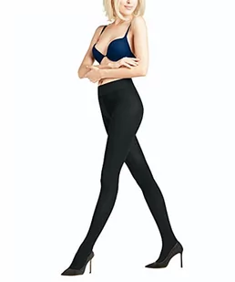 FALKE Kobiety Rajstopy Family W TI Zrównoważona Bawełna grube jednokolorowe 1 Para, Czarny (Black 3009), S-M - Rajstopy - miniaturka - grafika 1