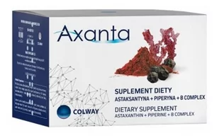 Colway Axanta 60 kaspułek - Astaksantyna + Piperyna + Witamina B - Z KODEM colway20 - 20% TANIEJ - Witaminy i minerały - miniaturka - grafika 1