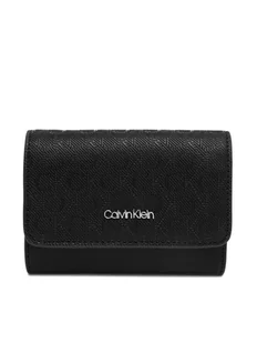 Calvin Klein Mały Portfel Damski Ck Must Small Trifold_Mono K60K612939 Czarny - Portfele - miniaturka - grafika 1