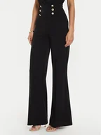 Spodnie damskie - Rinascimento Spodnie materiałowe CFC0019595002 Czarny Regular Fit - miniaturka - grafika 1