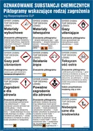 Instrukcje stanowiskowe BHP - DC003 WYKAZ OZNAKOWAŃ CHEMICZNYCH, FN - FOLIA SAMOPRZYLEPNA; (250X353MM) - miniaturka - grafika 1
