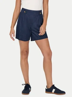 JDY Szorty materiałowe Birdie Geggo 15320995 Granatowy Regular Fit - Spodenki damskie - miniaturka - grafika 1