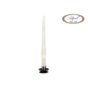 Świece - Świeca familijna długa 29 x 2,2 cm koronka IV lakier matowy biała - miniaturka - grafika 1