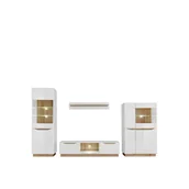 Inne meble do salonu - Meblościanka Fame Furnival Biały, Dąb Artisan - miniaturka - grafika 1