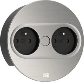 Bachmann BACHMANN TWIST 2 2xUTE 2.0m AEH okrągły optyczny ze stali nierdzewnej - Gniazdka elektryczne - miniaturka - grafika 1