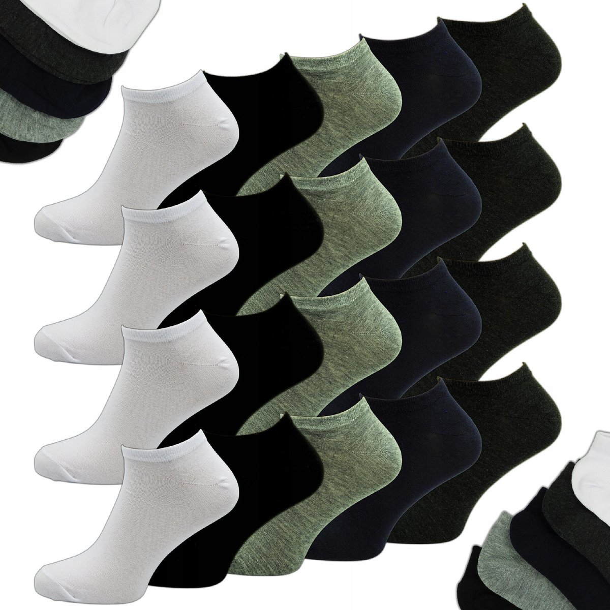 STOPKI MĘSKIE SKARPETY BAMBUSOWE NISKIE SKARPETKI KLASYCZNE 20 PAR 40-43