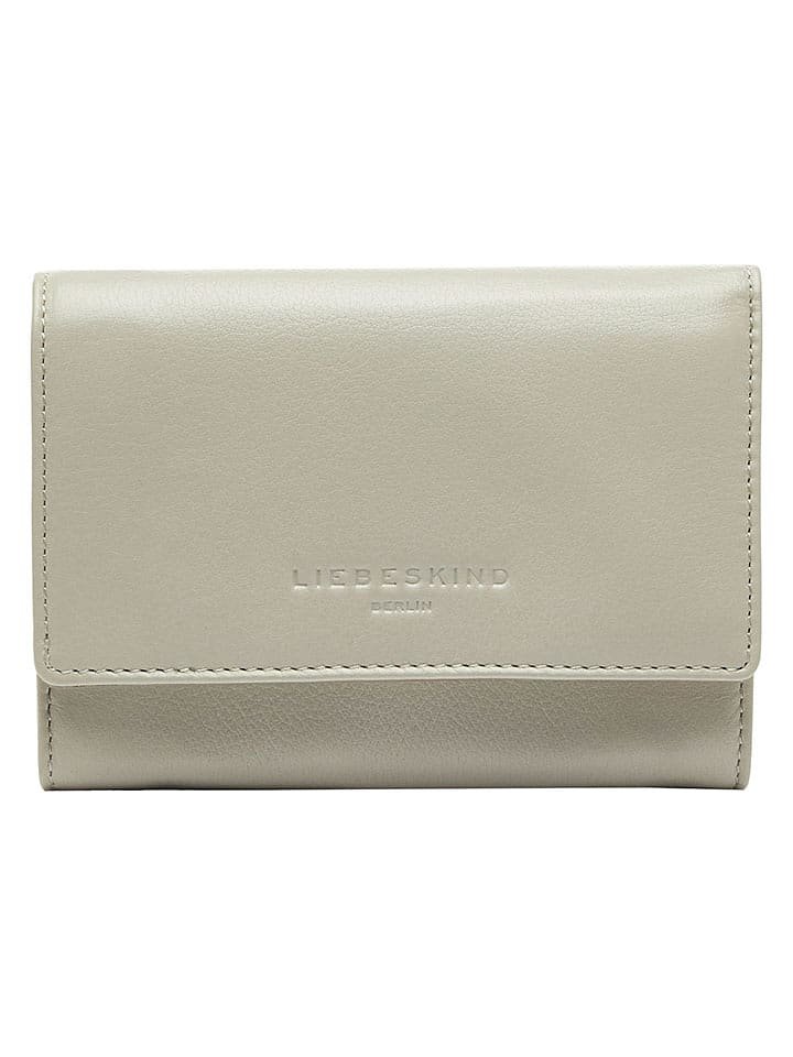 Liebeskind Berlin Skórzany portfel w kolorze beżowym - 13 x 10 x 3 cm