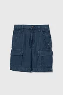 Spodnie i spodenki dla chłopców - United Colors of Benetton szorty jeansowe dziecięce kolor niebieski regulowana talia - miniaturka - grafika 1