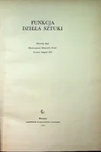 Książki o kulturze i sztuce - Funkcja dzieła sztuki - miniaturka - grafika 1