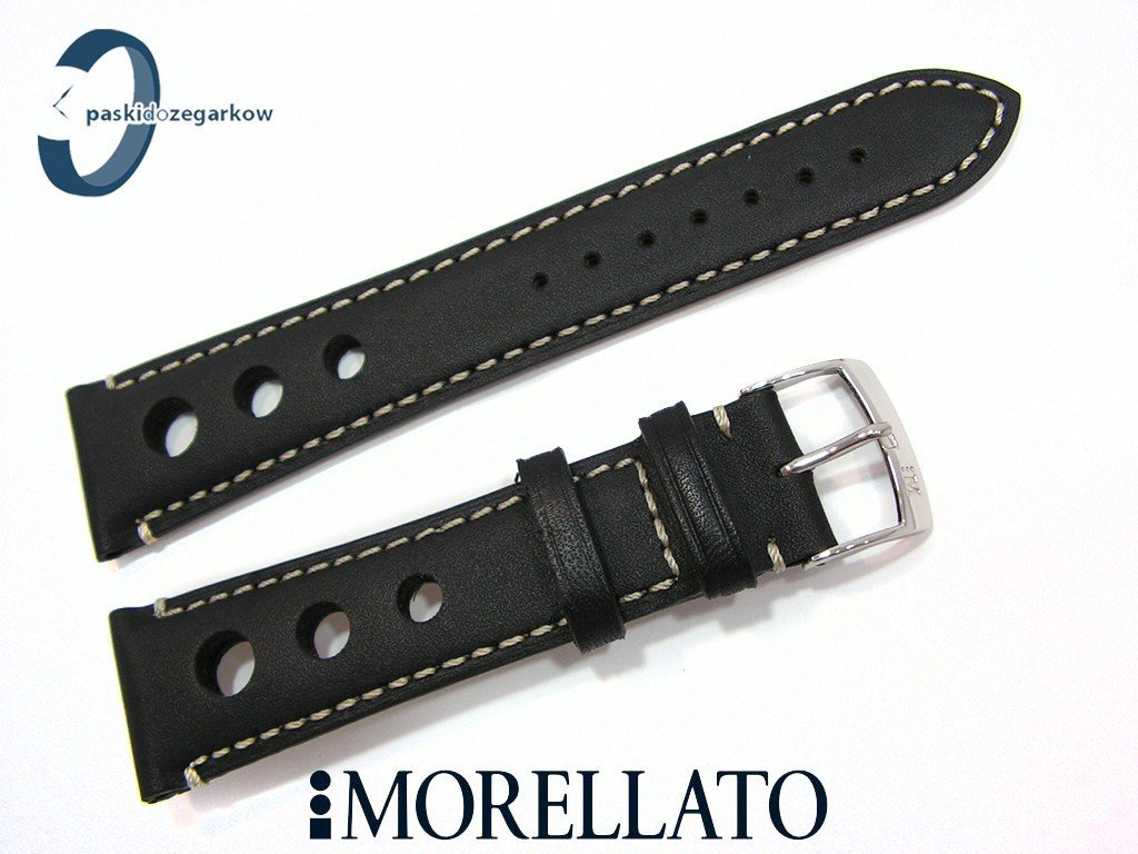 Pasek MORELLATO GIOTTO 22 mm skórzany czarny