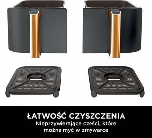 FRYTOWNICA BEZTŁUSZCZOWA Z 2 SZUFLADAMI 9,5L 6W1 NIEPRZYWIERAJĄCY - Frytownice gastronomiczne - miniaturka - grafika 1
