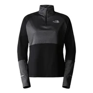 Bluzy sportowe damskie - Bluza The North Face Run Fleece 0A7SXL5901 - czarna - miniaturka - grafika 1