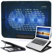 Podkładki chłodzące pod laptopa - Podkładka chłodząca - podstawka pod laptopa 11-17'' Dual 120mm N99-Czarny - miniaturka - grafika 1