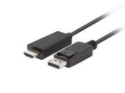 Kable komputerowe i do monitorów - Lanberg Kabel DisplayPort (M) V1.1 -> HDMI (M) 5m czarny - miniaturka - grafika 1