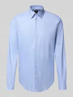 Koszule męskie - Koszula biznesowa o kroju regular fit z mieszanki bawełny - miniaturka - grafika 1
