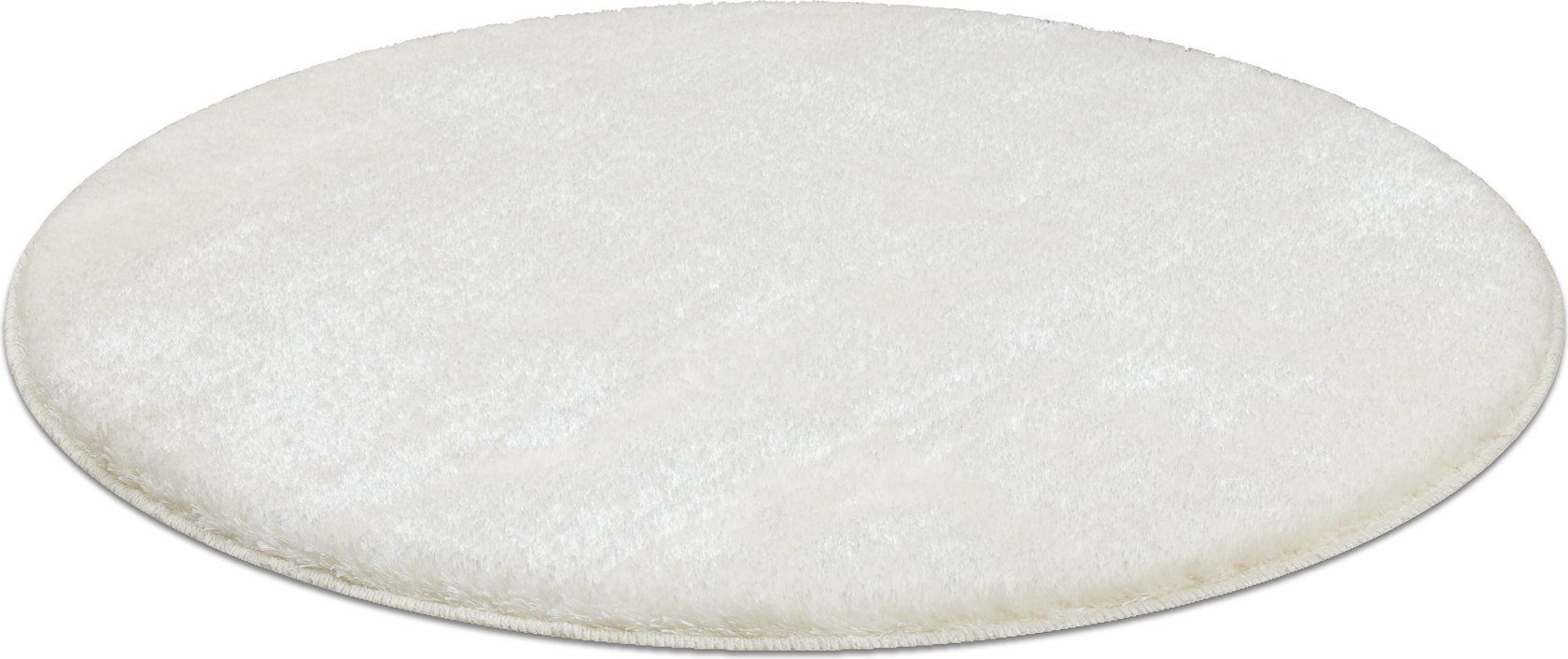 Dywan łazienkowy SANTA koło jednolity, antypoślizgowy, miękki - biały koło 100 cm