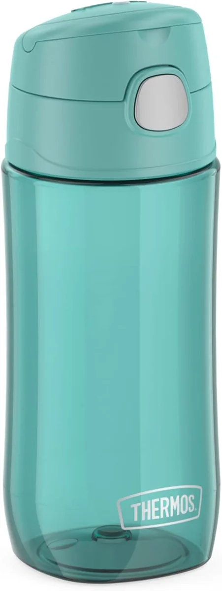 Butelka dla dzieci Tritan 470 ml lekka szczelna z uchwytem Ocean Teal
