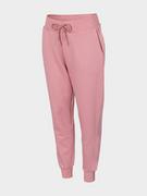 Spodnie damskie - 4F, Spodnie damskie, SPDD350, różowy, rozmiar L - miniaturka - grafika 1