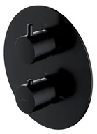 Baterie podtynkowe - Omnires CZARNA Termostatyczna bateria fi 20 cm prysznicowo-wannowa podtynkowa Y1236ROBL Y - miniaturka - grafika 1