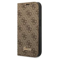 Etui i futerały do telefonów - Guess GUBKP14MHG4SHW iPhone 14 Plus 6,7" brązowy/brown book 4G Vintage Gold Logo - miniaturka - grafika 1