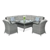 Meble ogrodowe - Narożnik z technorattanu SAVONA Dark Grey - miniaturka - grafika 1