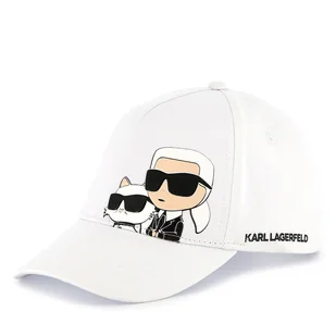 Czapka z daszkiem KARL LAGERFELD Z30393 Biały - Czapki dla dzieci - miniaturka - grafika 1