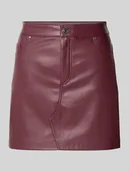 Spódnice - Spódnica mini z imitacji skóry model ‘KATE’ - miniaturka - grafika 1