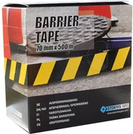 Folie i taśmy malarskie - Afspærringsbånd 70mmx500m gul/sort - miniaturka - grafika 1