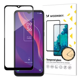 Wozinsky super wytrzymałe szkło hartowane Full Glue na cały ekran z ramką Case Friendly TCL 306 czarny - Szkła hartowane na telefon - miniaturka - grafika 1