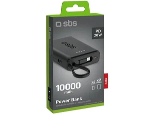 OUTLET - Powerbank SBS Power Delivery 10000 mAh Czarny - Telefony OUTLET - miniaturka - grafika 1