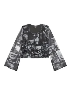 Guess Bluzka J5YH01 K0180 Czarny Regular Fit - Bluzki damskie - miniaturka - grafika 1