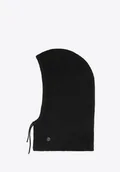 Czapki damskie - Kominiarka damska z domieszką wełny czarna - miniaturka - grafika 1