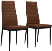Krzesła - Zestaw 2 brązowych nowoczesnych krzeseł P6-K10 - miniaturka - grafika 1
