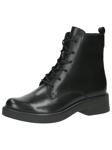 CAPRICE Damskie sztyblety Lace Boot Heel 9-25107-43, Czarna papka, 36 EU