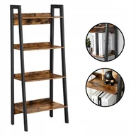 Regały - Regał Drabinkowy Na Książki retro Biurowy półka Szafka 56x137,5x34 vintage - miniaturka - grafika 1