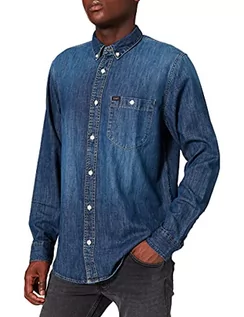Koszule męskie - Lee Męska koszula rekreacyjna Riveted, Insiginia Blue, L - grafika 1