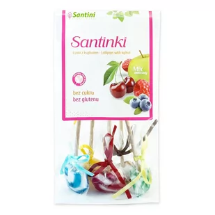Danisco Sweeteners Santinki lizaki z ksylitolem 50g (5 x 10g) - Santini Finlandia - Cukier i słodziki - miniaturka - grafika 1