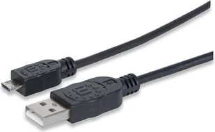 Kabel USB Manhattan USB-A - 1 m Czarny 393874 - Kable USB - miniaturka - grafika 1