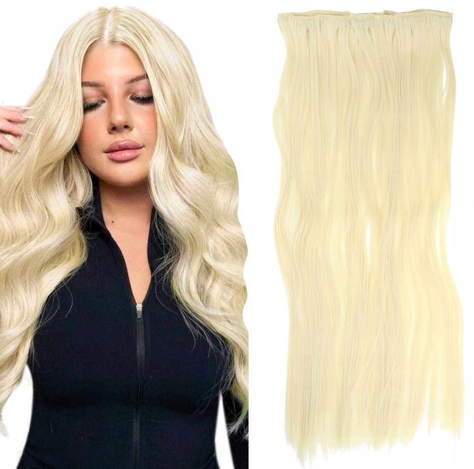 Doczepiane włosy clipin Naturalny Blond, 60 cm