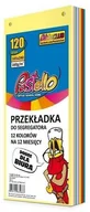 Przekładki do segregatorów - Przekładka do segregatora 1/3 A4 120K 12 kolorów - miniaturka - grafika 1