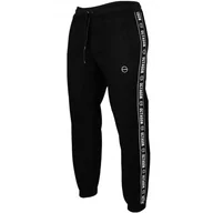 Spodnie sportowe męskie - Octagon Spodnie Dresowe Stripe Black - miniaturka - grafika 1