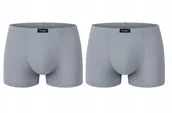 Majtki męskie - 2x Bokserki męskie bawełniane DUŻE ROZMIARY klasyczne 2 PAK 5XL - miniaturka - grafika 1