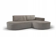 Narożniki - Sofa w kształcie L Modena narożnik tkanina Velo/Mavel beżowy prawy - miniaturka - grafika 1