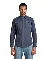 Koszule męskie - G-STAR RAW Męska koszula 3301 Slim, Niebieski (Luna Blue Gd C436-c635), XS - miniaturka - grafika 1
