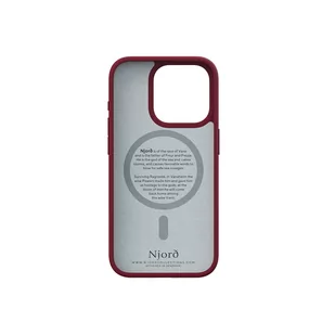 Njord byELEMENTS Suede Etui zamszowe do iPhone 15 Pro z MagSafe - Czerwone - Etui i futerały do telefonów - miniaturka - grafika 3