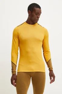 Helly Hansen longsleeve funkcyjny wełniany kolor żółty - Bielizna sportowa męska - miniaturka - grafika 1