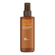 Balsamy i kremy do opalania - Piz Buin Tan & Protect Tan Accelerating Oil Spray SPF15 U) olejek do opalania 150ml - miniaturka - grafika 1