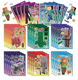 Wyklejanka manualna dla dzieci Minecraft Naklejka Naklejki 16 szt - Zabawki kreatywne - miniaturka - grafika 1