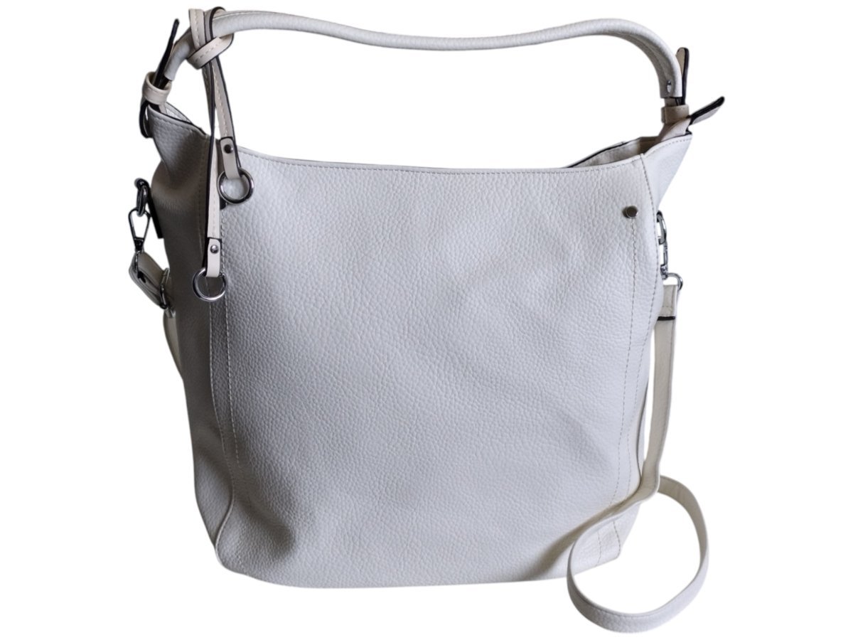 Torebka Damska Shopper Z Przegrodą Duża Beżowa Torba Na Ramię, Miejski Styl