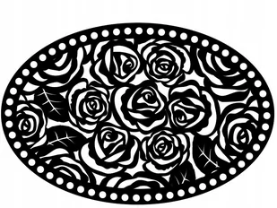 Dekoracja Ścienna Prezent Ażur Makrama Róże B107 - Dekoracje domu - miniaturka - grafika 1